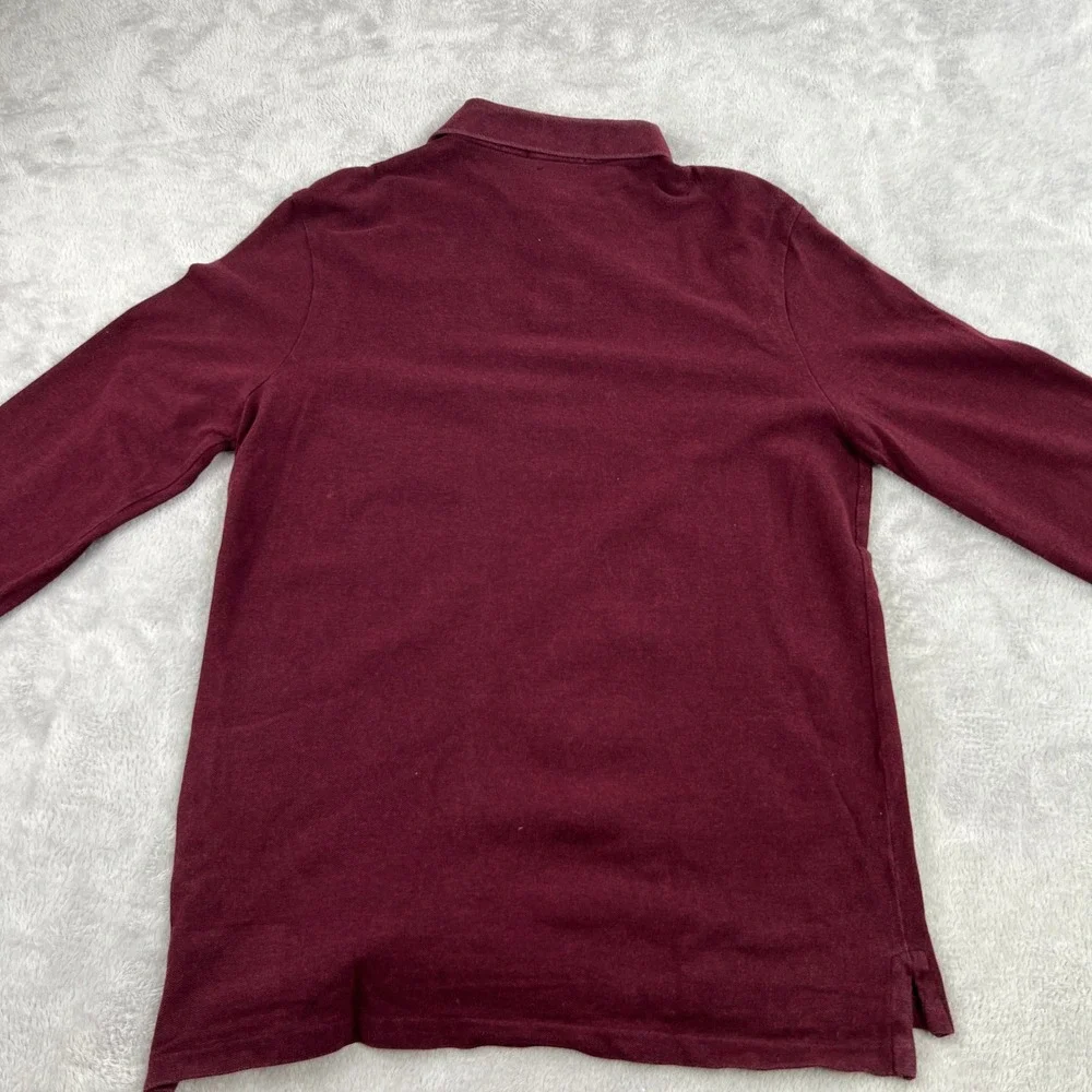 Polo Ralph Lauren Classic Fit Long Sleeve Polo M Burgundy Men Preppy Cotton